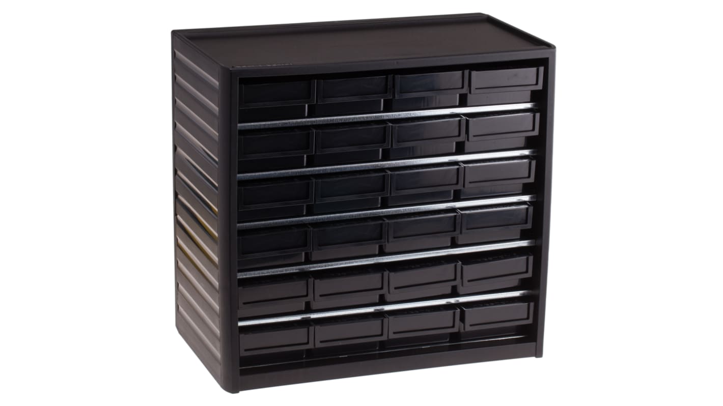 RS PRO 24 Drawer ESD Cabinet, 290 x 310 x 180mm