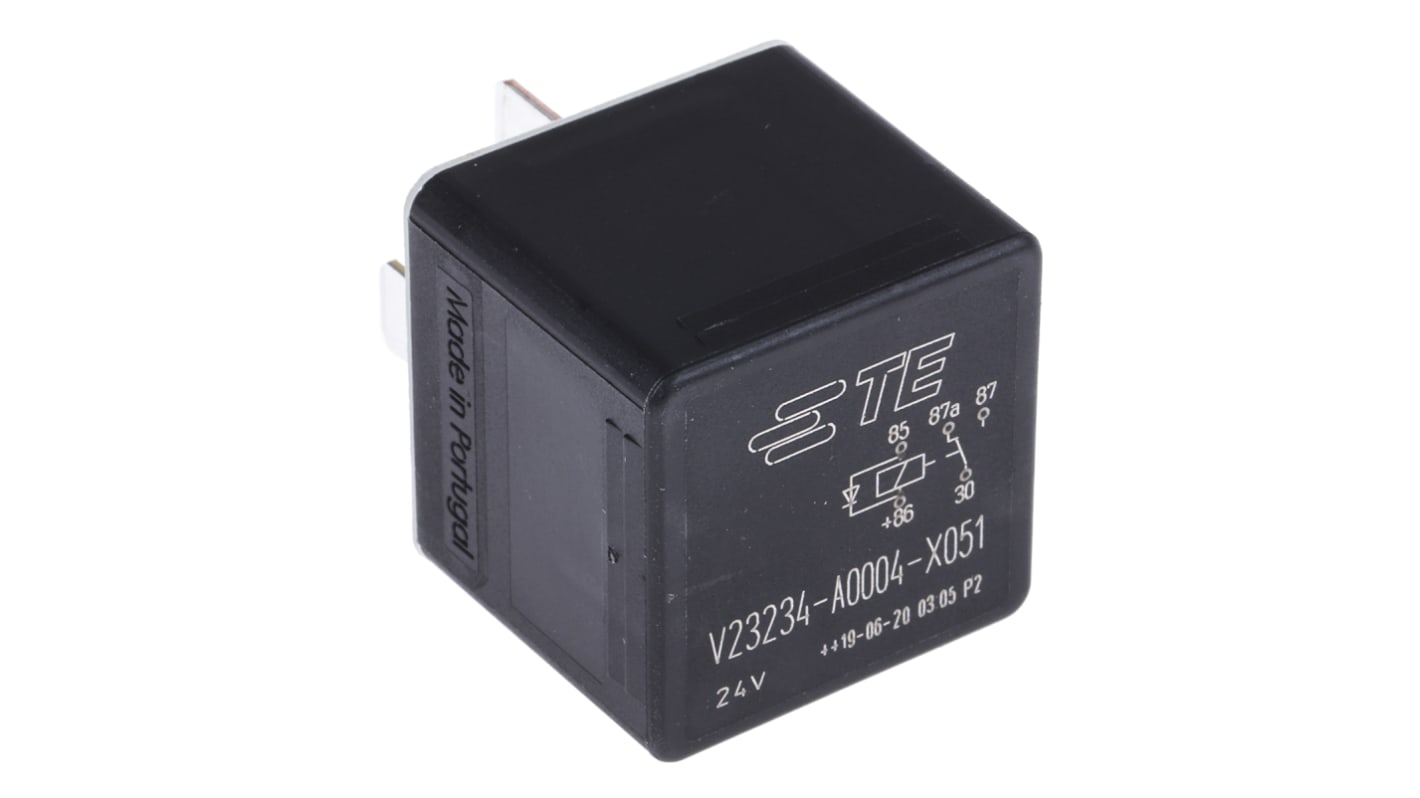 TE Connectivity Plug In Automotive Relay, 24V dc Coil Voltage, 50A Switching Current, SPDT