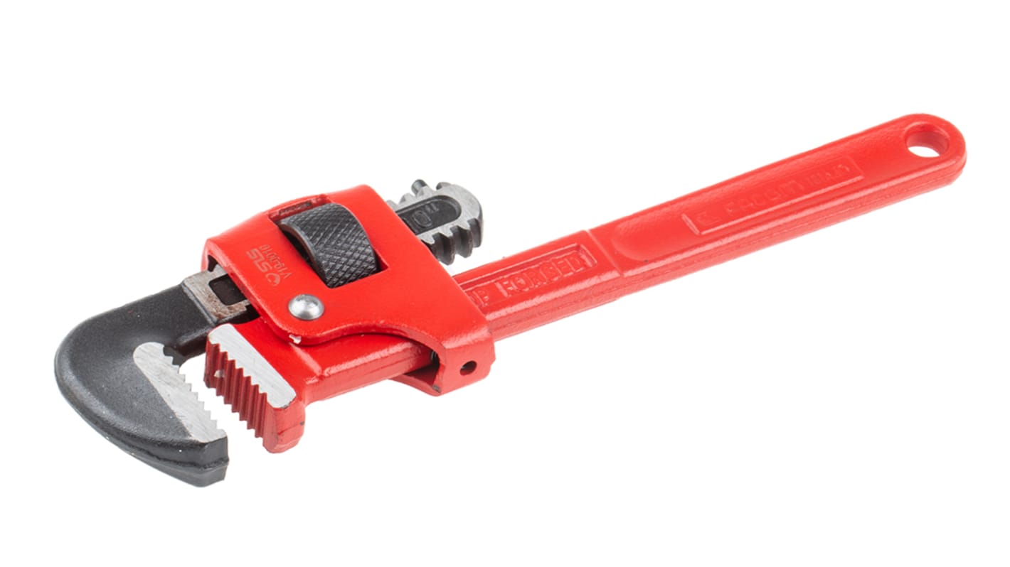Facom Pipe Wrench, 250.0 mm Overall, 34mm Jaw Capacity, Metal Handle