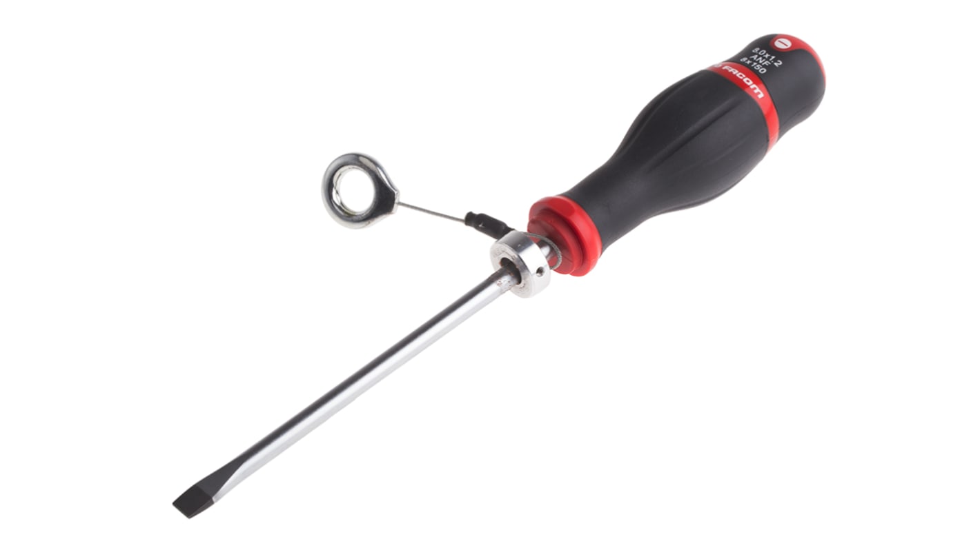 Facom Slotted  Screwdriver, 7 mm Tip, 150 mm Blade, 275 mm Overall