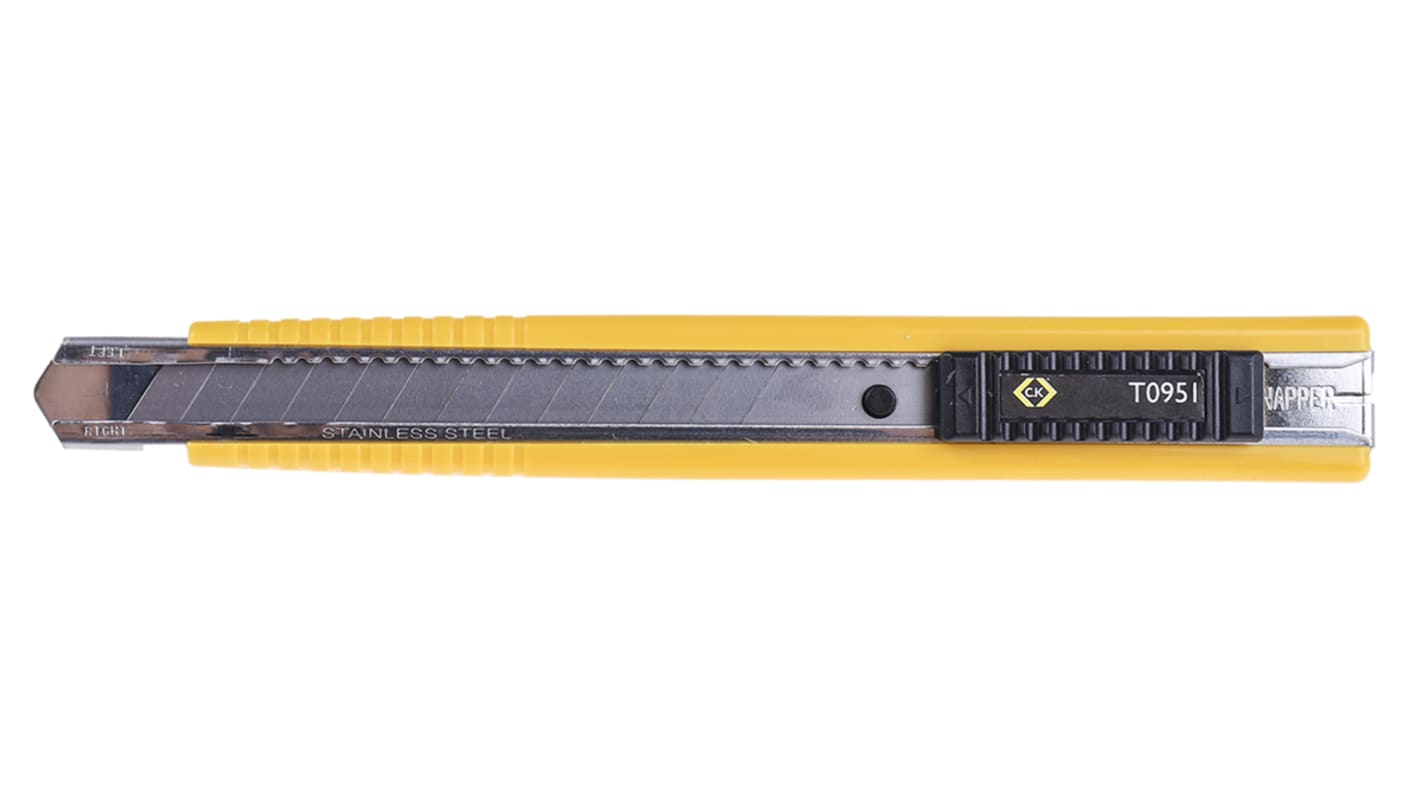 Taglierino di sicurezza CK, lama A scatto, Retrattile, L. 9mm