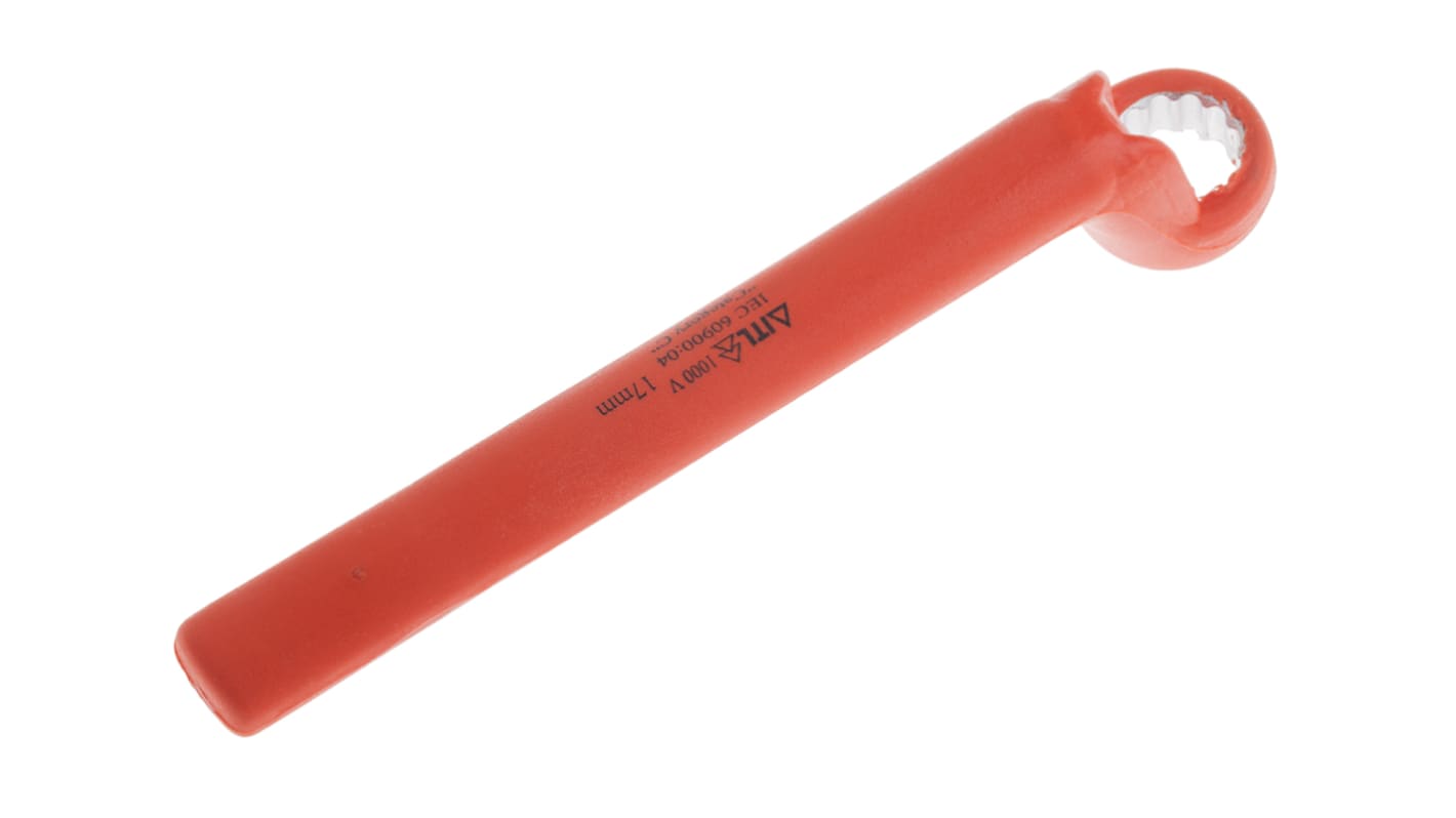 Klucz oczkowy odgięty Klucz oczkowy ITL Insulated Tools Ltd długość 151 mm Stal chromowo-wanadowa, VDE 1000V