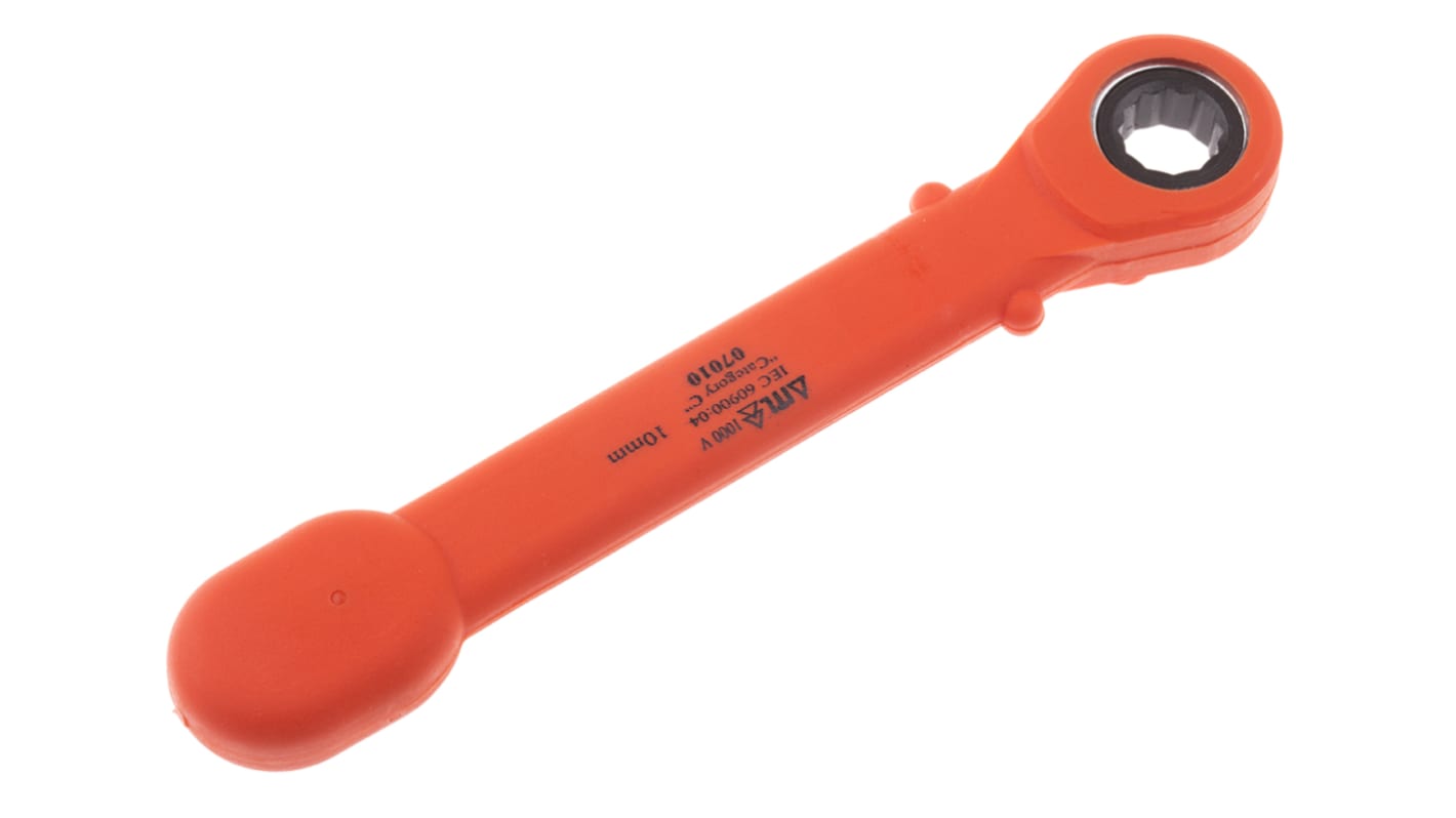 ITL Insulated Tools Ltd Ring Spanner, 10mm, Metric, 201 mm Overall, VDE/1000V