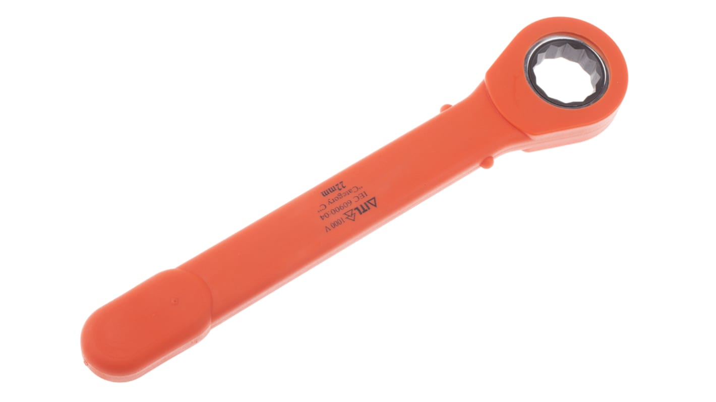 ITL Insulated Tools Ltd Ring Spanner, 17mm, Metric, 229 mm Overall, VDE/1000V
