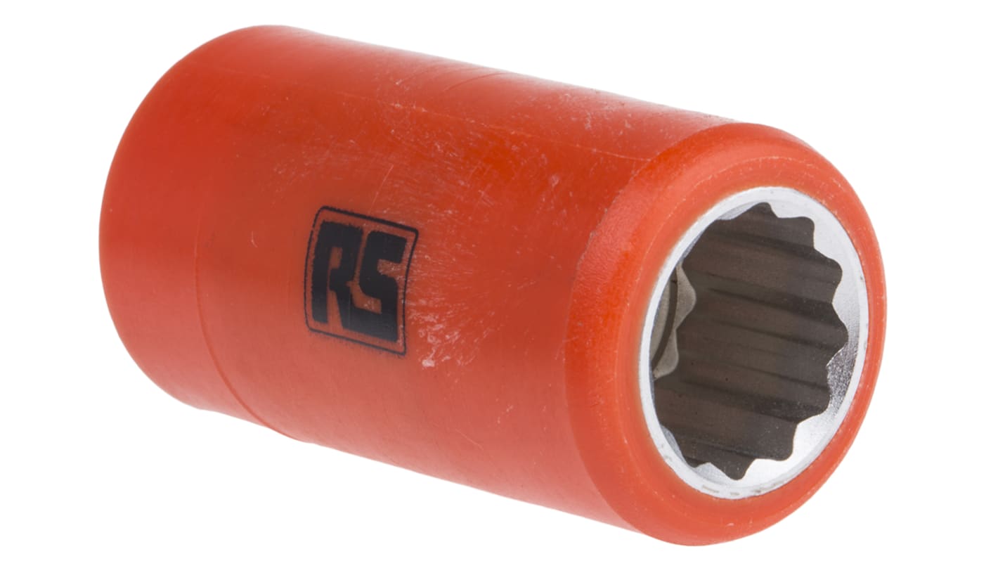 ITL Insulated Tools Ltd 1/2 in Drive 15mm Insulated Standard Socket, 12 point, VDE/1000V, 50 mm Overall Length