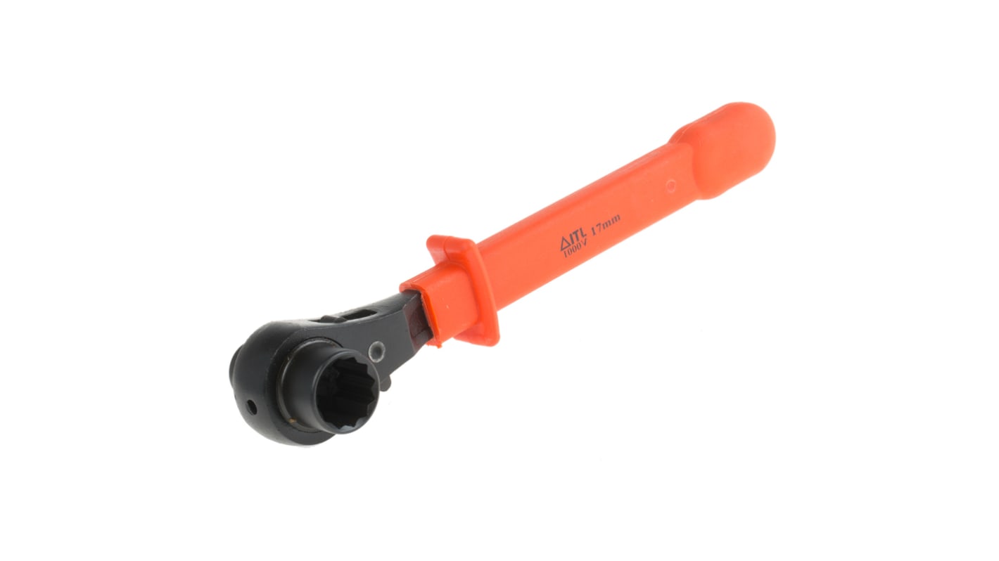 ITL Insulated Tools Ltd Ratchet Spanner 13mm Metric Double Ended 240 mm Overall VDE 1000V