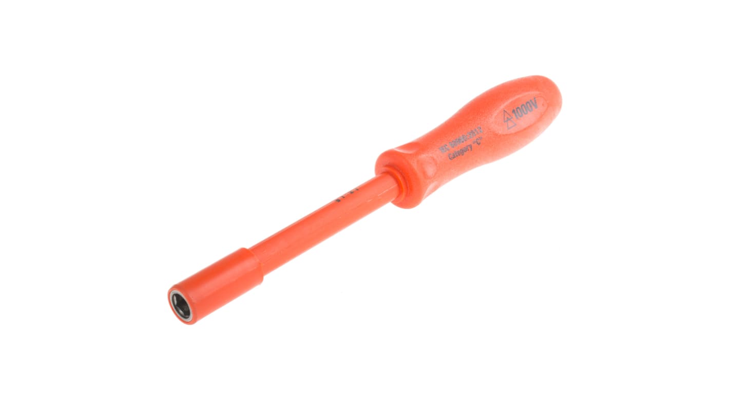 ITL Insulated Tools Ltd Hexagon Nut Driver, 1BA Tip, VDE/1000V, 105 mm Blade, 265 mm Overall