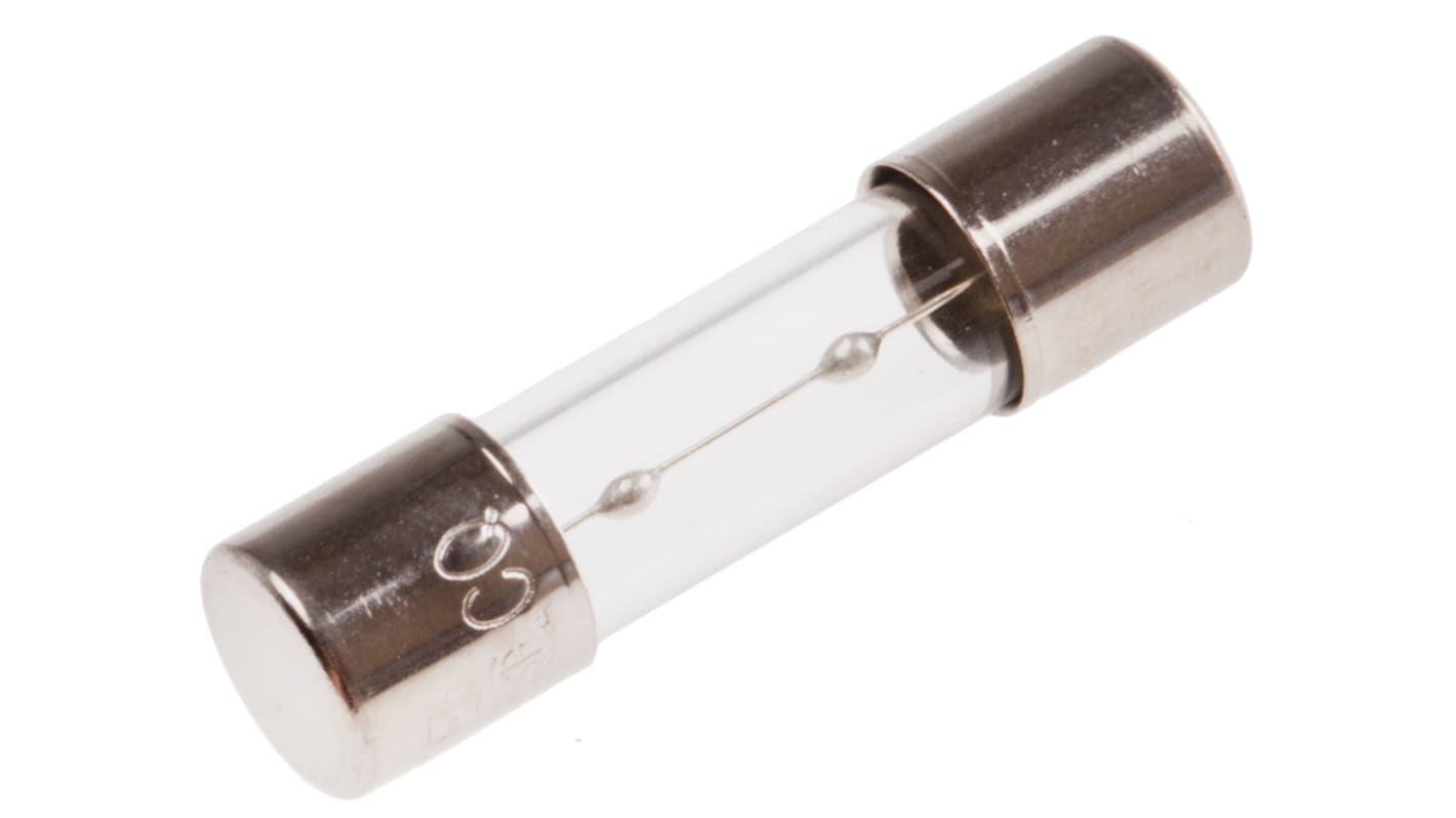 RS PRO 6.3A T Glass Cartridge Fuse, 5 x 20mm