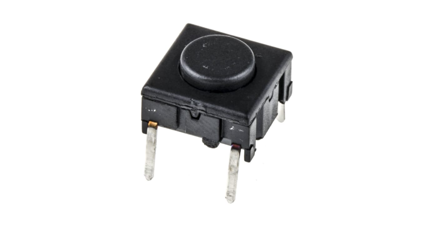 MEC IP67 Black Tactile Switch, SPST 50 mA PCB