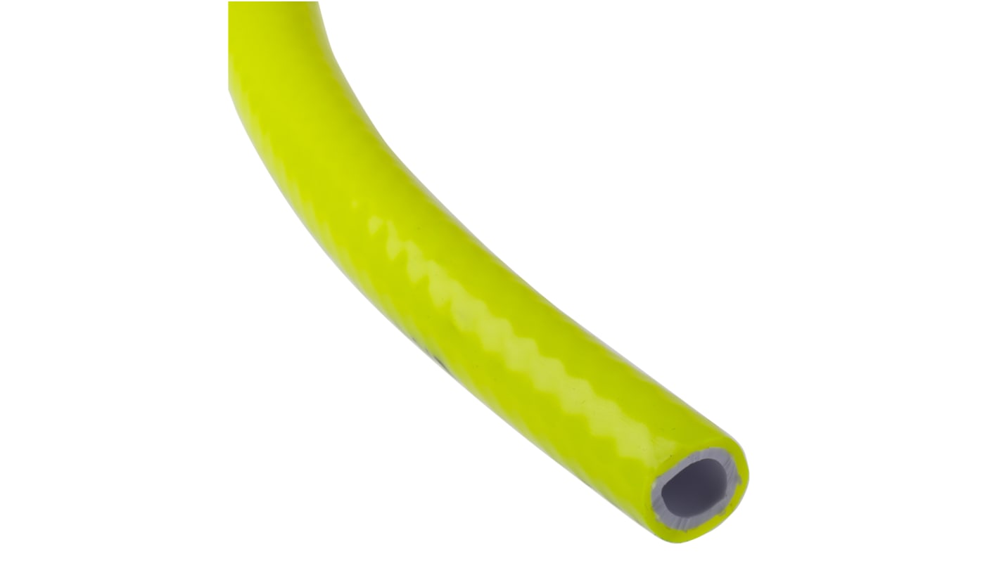 RS PRO PVC, Hose Pipe, 6.3mm ID, 11.5mm OD, Yellow, 30m