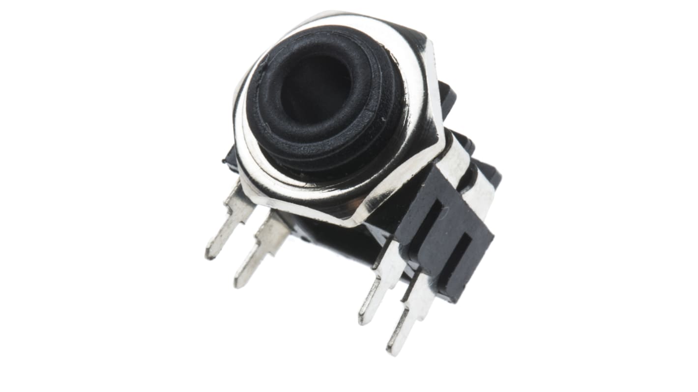 Conector jack mono de 3.5 mm Ángulo de 90° Hembra RS PRO, Montaje en PCB