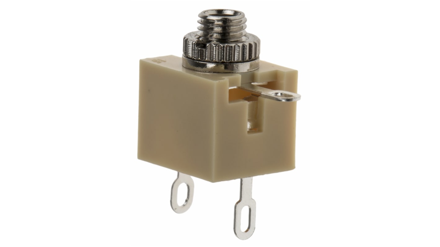 RS PRO Jack Connector 2.5 mm PCB Mount Mono Socket, 2Pole 500mA