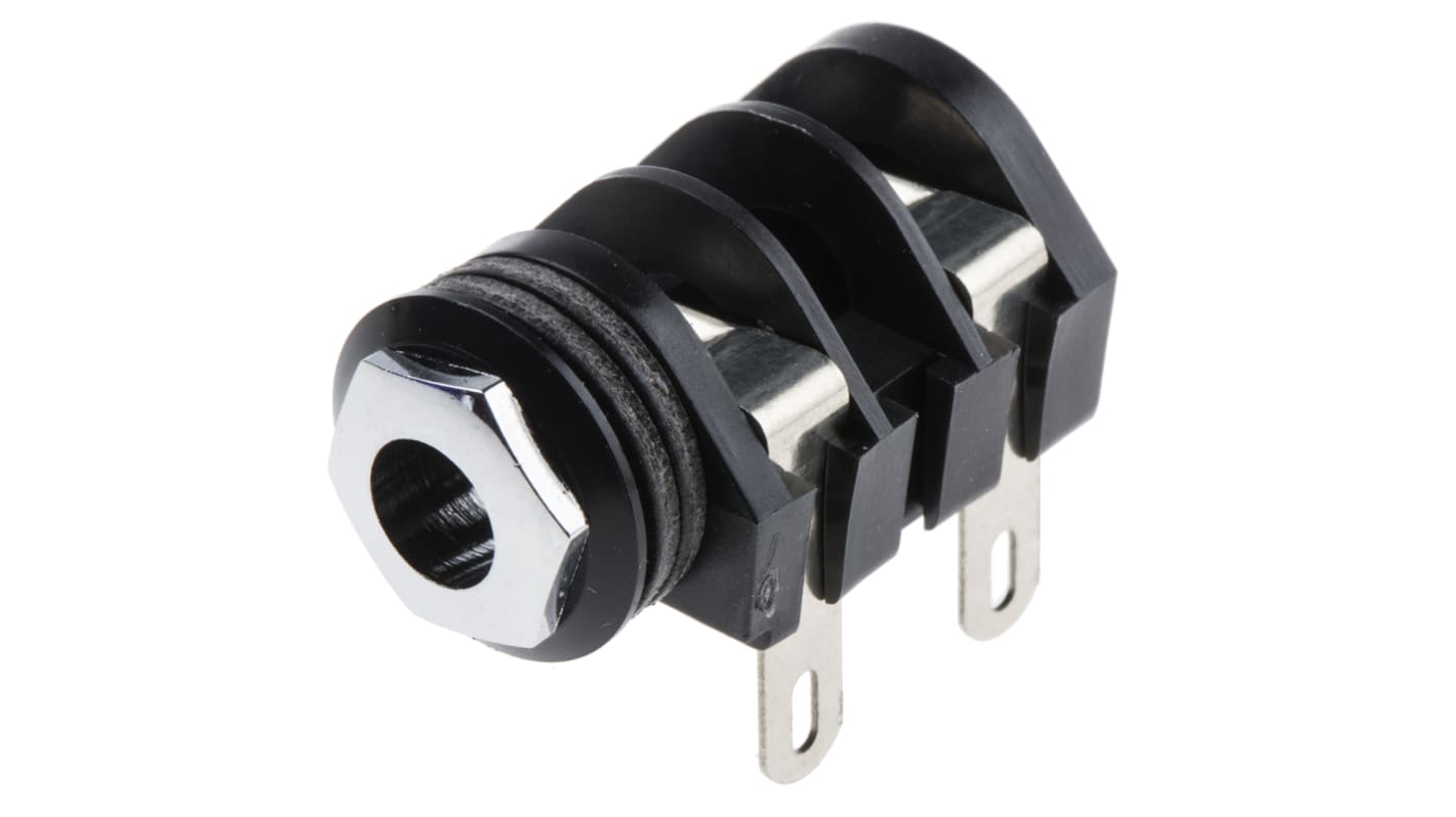 Conector jack mono de 6.35 mm Ángulo de 90° Hembra RS PRO, Montaje en PCB