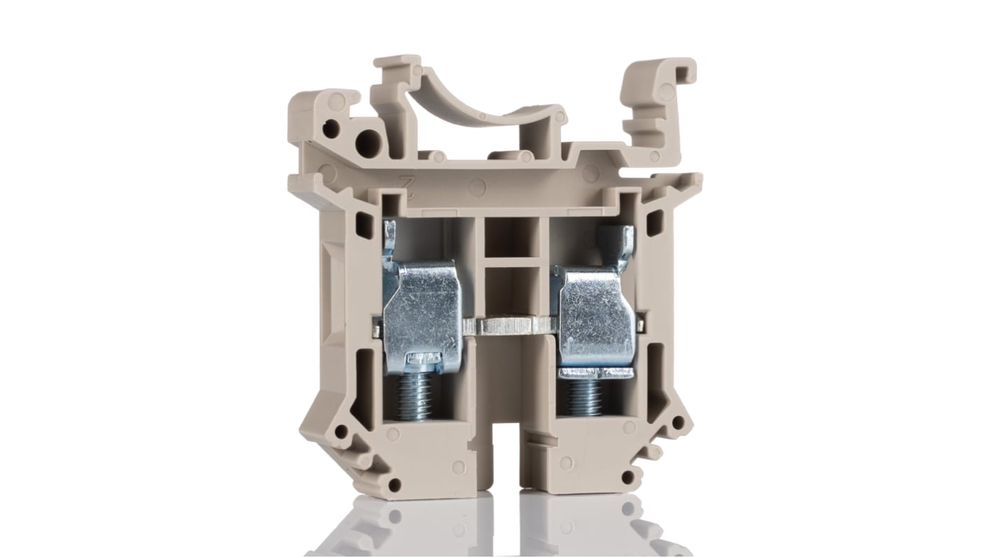 RS PRO Beige, 2.5mm², Screw Termination