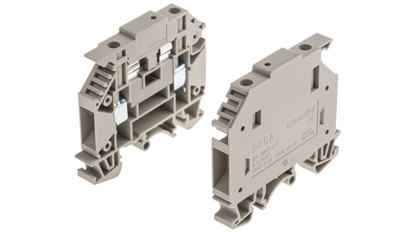 RS PRO Beige, 4mm², Screw Termination