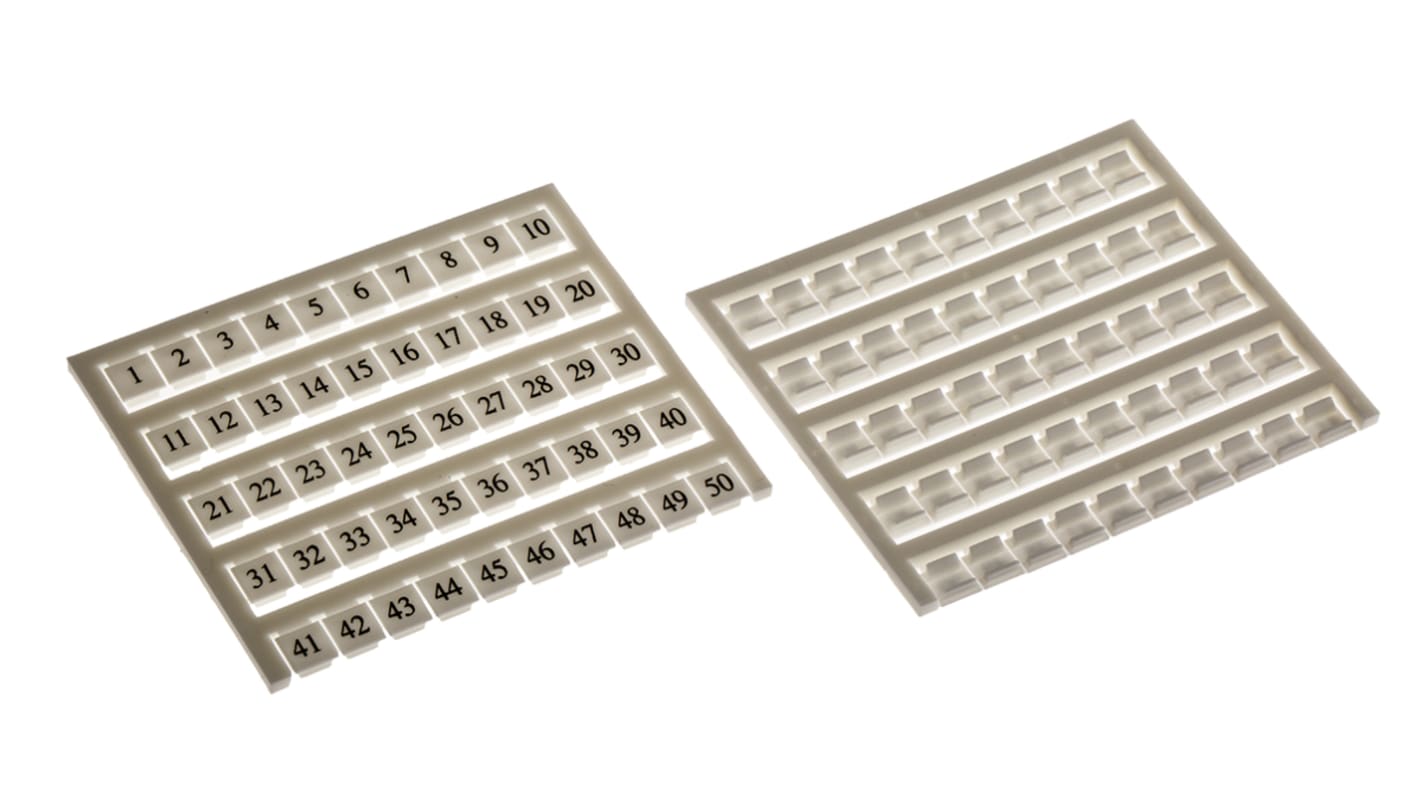 RS PRO Marking Tag for use with DIN Rail Terminal Block