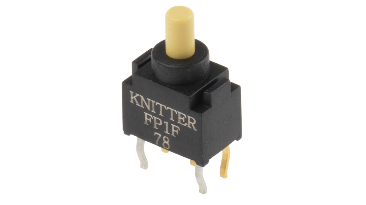 KNITTER-SWITCH 押しボタンスイッチ用キャップ, 赤, 4 (Dia.) x 2.4mm, KF 4109