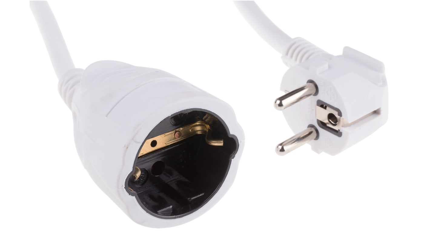 RS PRO 20m 1 Socket Type F - German Schuko Extension Lead, 250 V