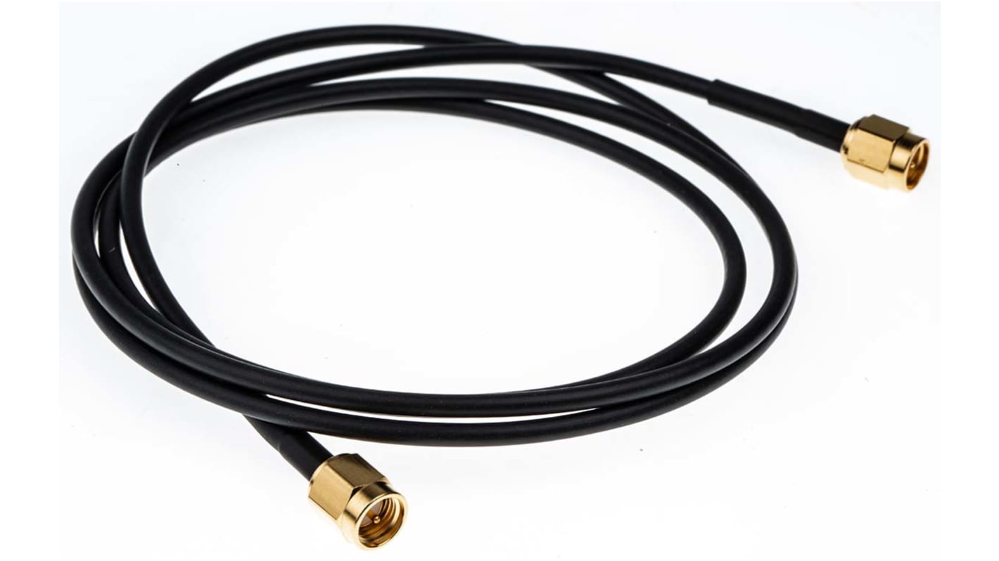 Telegartner Male SMA to Male SMA, 1m, RG174 Coaxial, Terminated50 Ω