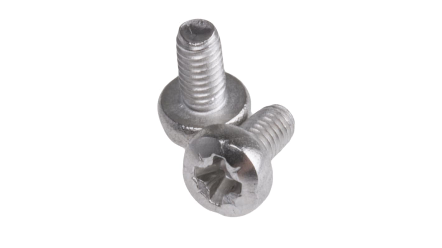 RS PRO Pozi Pan A2 304 Stainless Steel Machine Screws DIN 7985 x 5.0mm