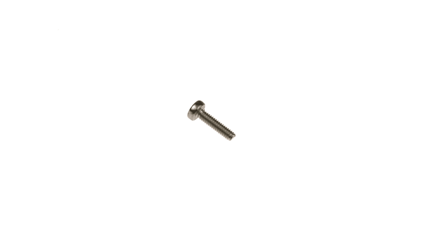 Tornillo de cabeza alomada con huella Pozi RS PRO M2 x 8mm, paso de rosca 0.4mm, de Acero Inoxidable