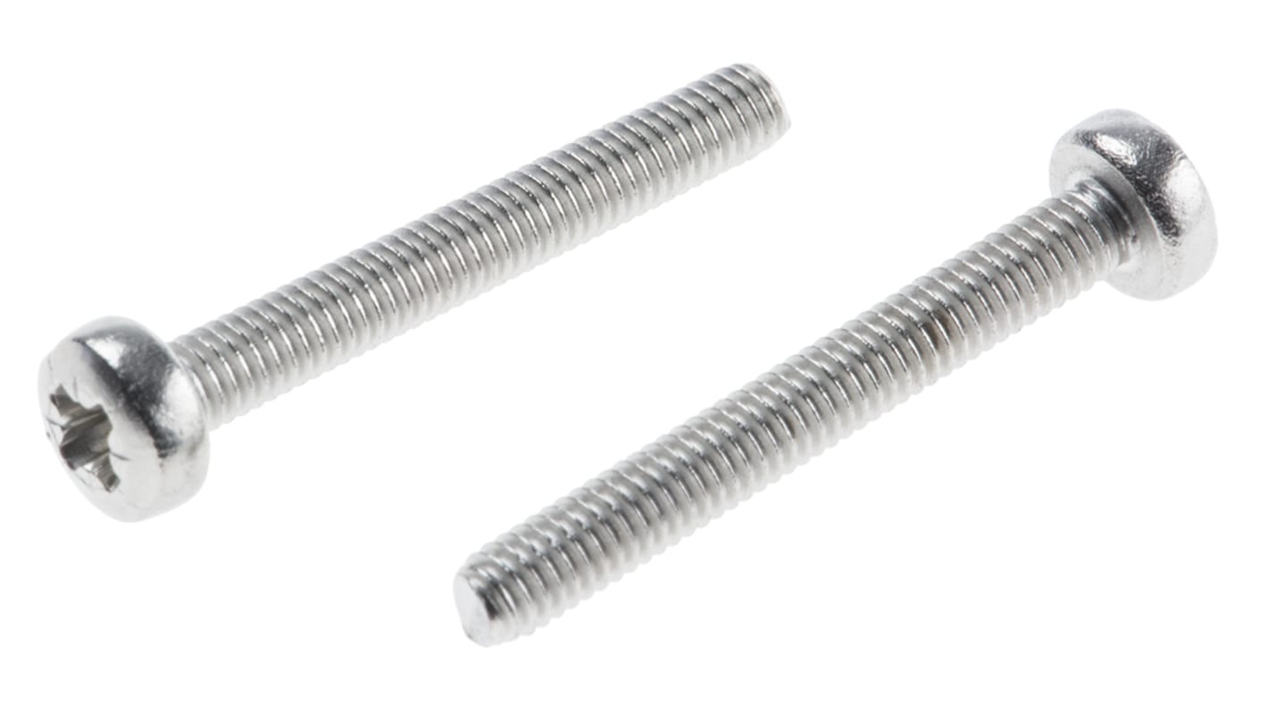 Śruby maszynowe M2.5 łeb z łbem walcowym soczewkowym Stal nierdzewna długość 20.0mm skok 0.45mm