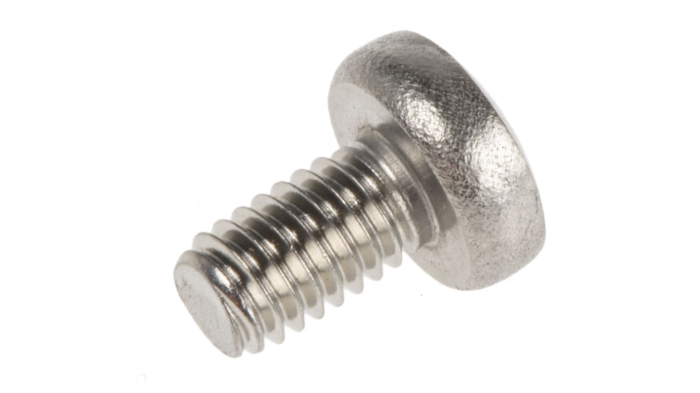 RS PRO Pozi Pan A2 304 Stainless Steel Machine Screws DIN 7985 x 6.0mm