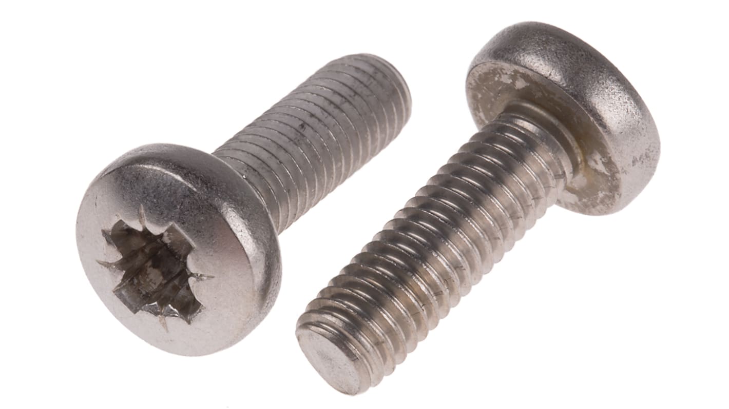 Śruby maszynowe M8 łeb z łbem walcowym soczewkowym Stal nierdzewna długość 25.0mm skok 1.25mm