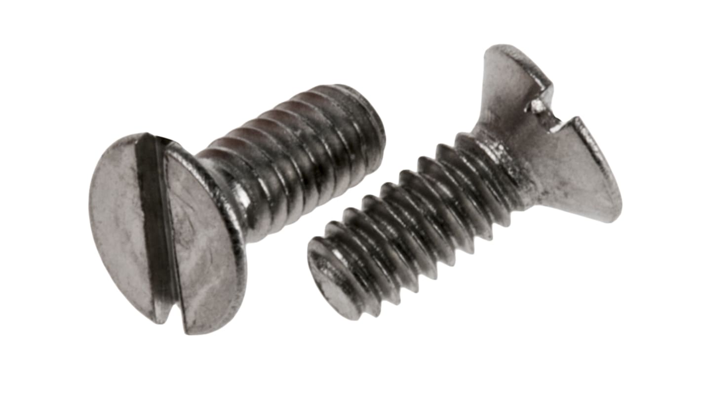 Śruby maszynowe M2 łeb z łbem stożkowym Stal nierdzewna długość 4.0mm skok 0.40mm