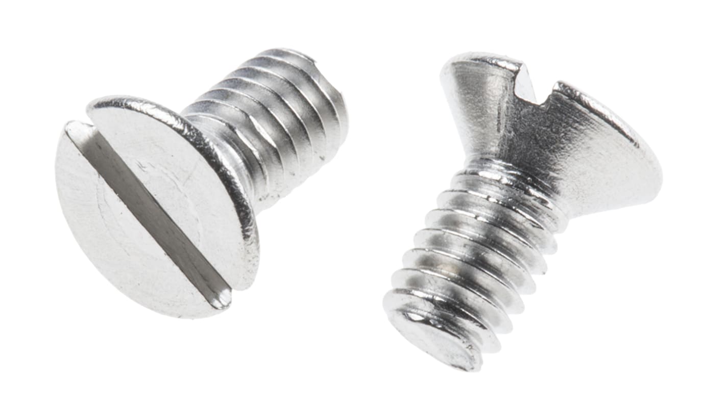 Śruby maszynowe M4 łeb z łbem stożkowym Stal nierdzewna długość 8.0mm skok 0.70mm