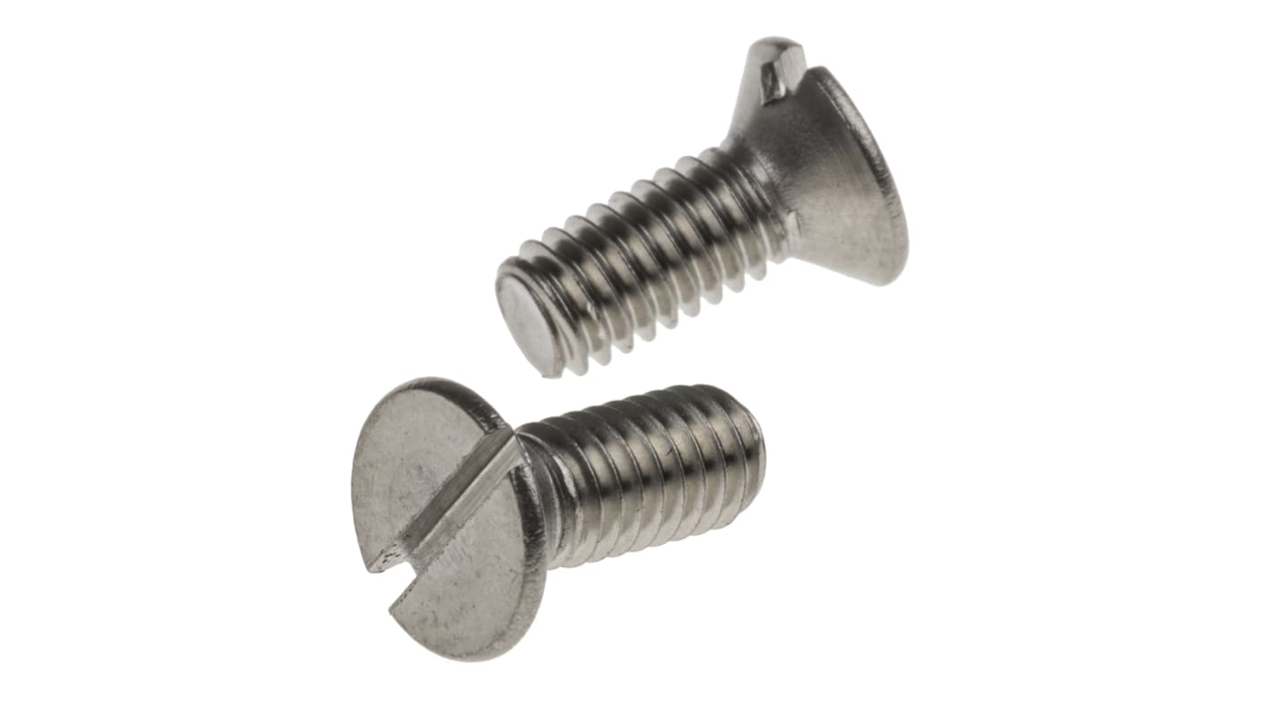 Śruby maszynowe M4 łeb z łbem stożkowym Stal nierdzewna długość 10.0mm skok 0.70mm
