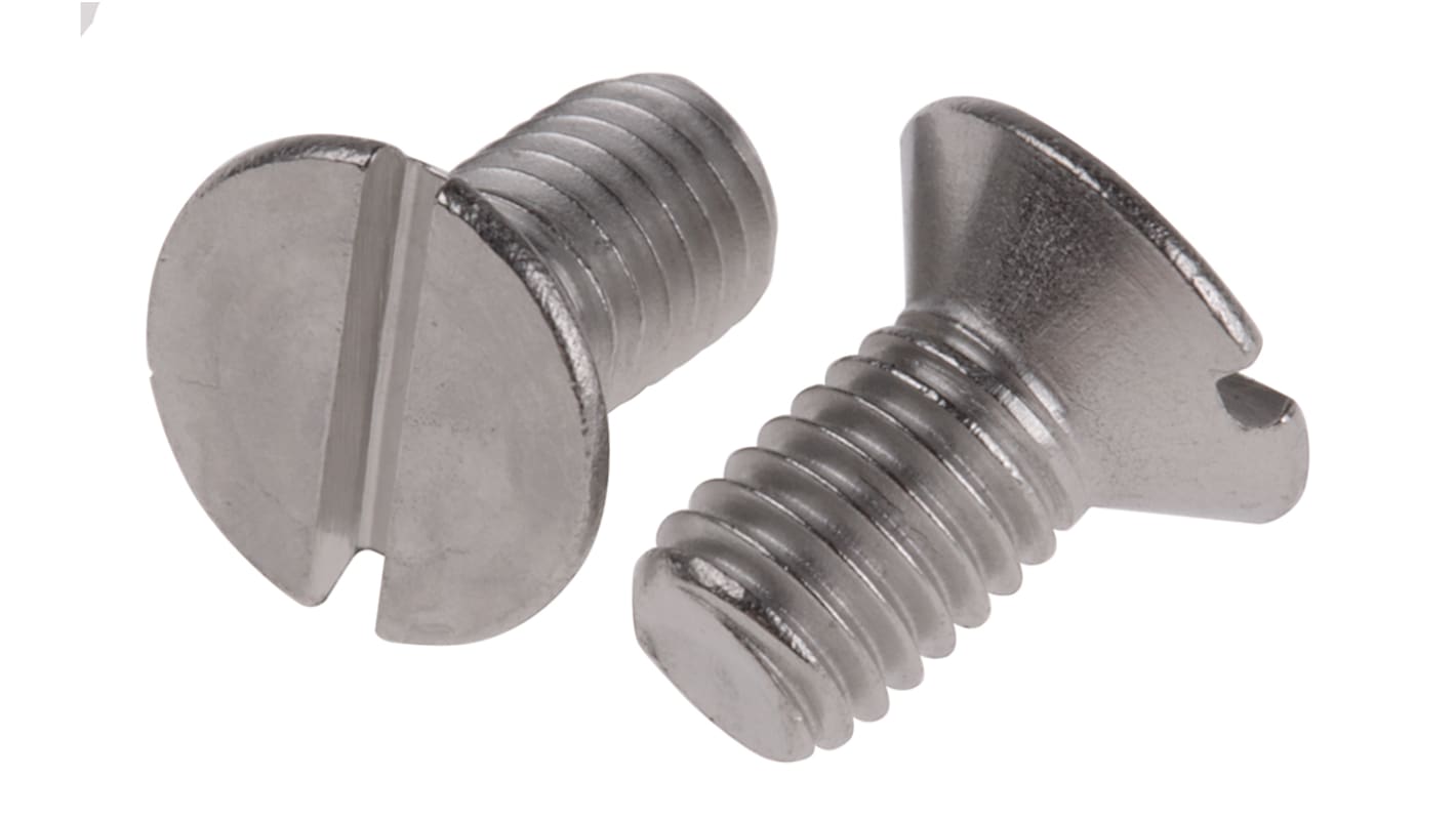 Śruby maszynowe M5 łeb z łbem stożkowym Stal nierdzewna długość 10.0mm skok 0.80mm