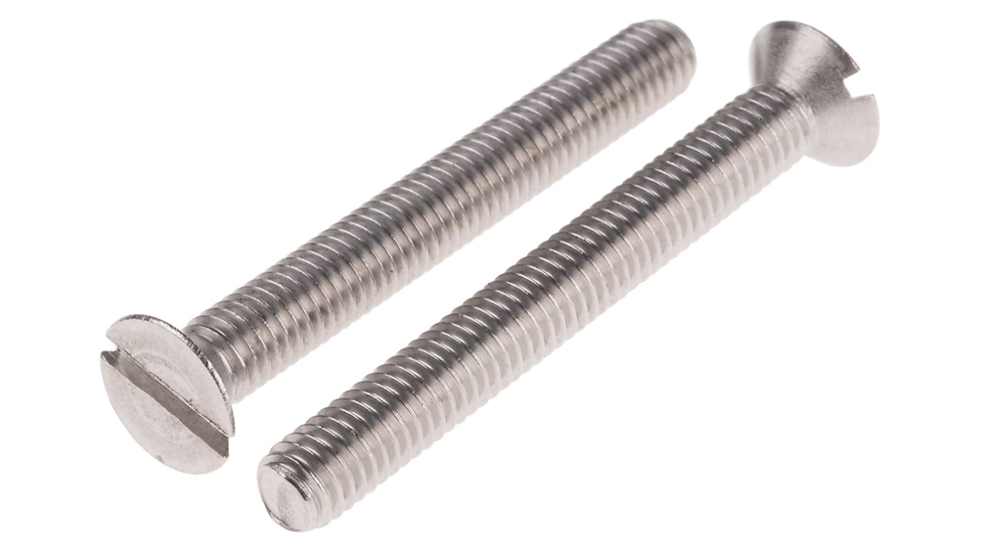 Śruby maszynowe M6 łeb z łbem stożkowym Stal nierdzewna długość 50.0mm skok 1.0mm