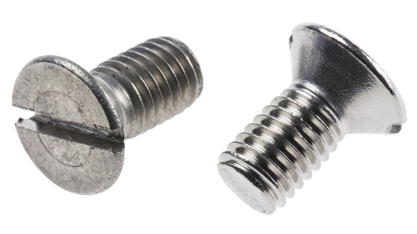 Śruby maszynowe M8 łeb z łbem stożkowym Stal nierdzewna długość 16.0mm skok 1.25mm