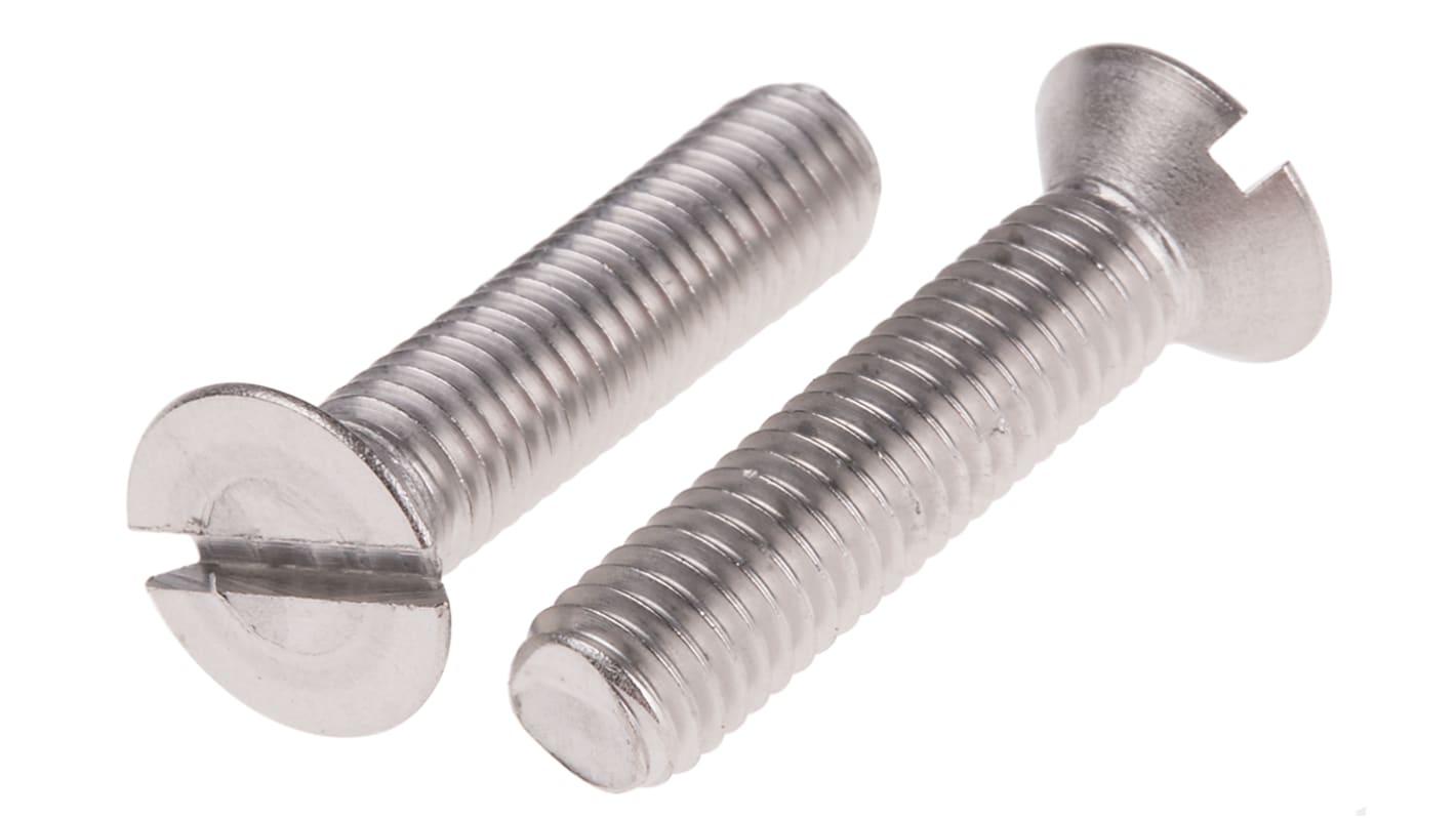 Śruby maszynowe M8 łeb z łbem stożkowym Stal nierdzewna długość 35.0mm skok 1.25mm