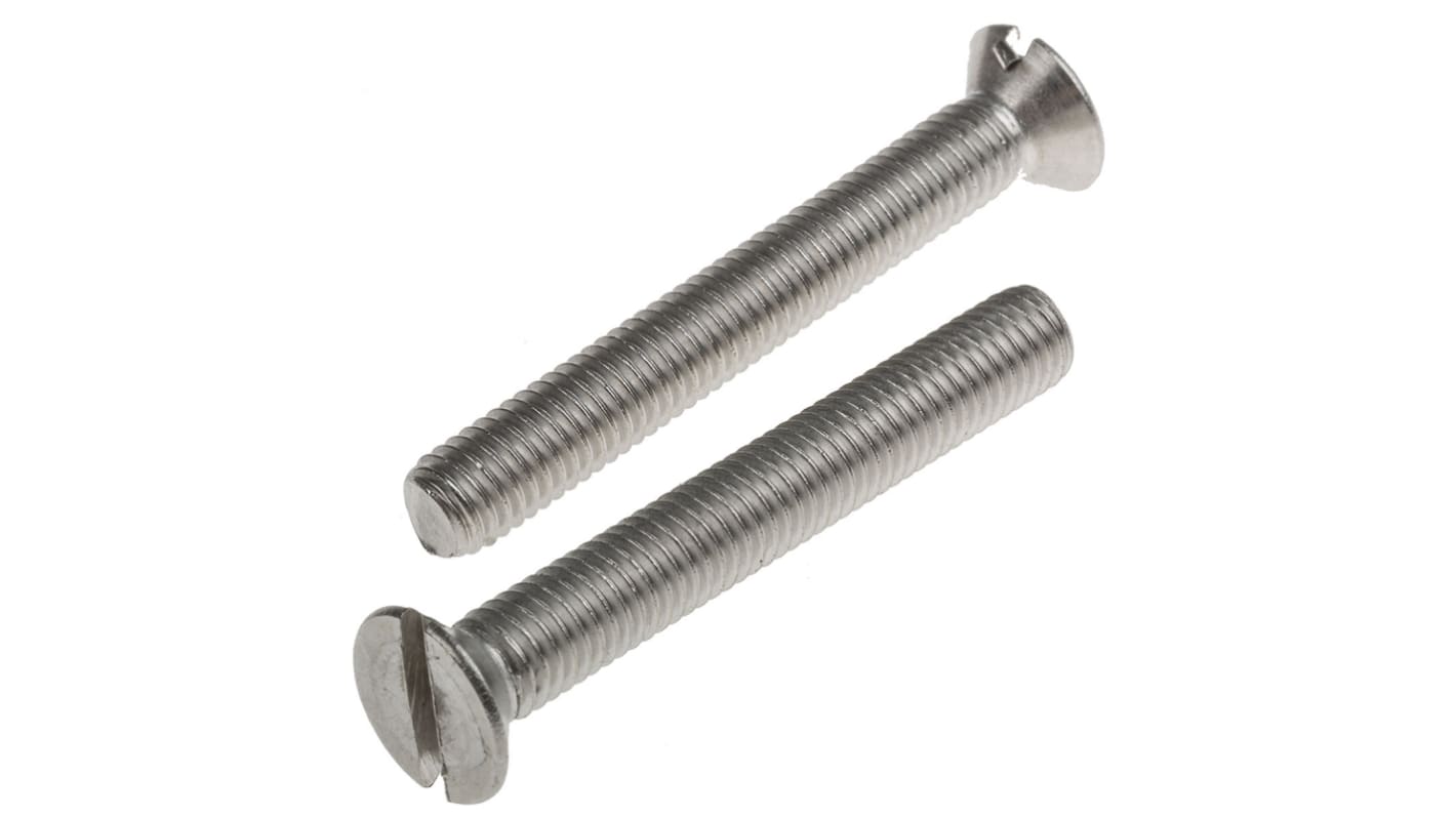 Śruby maszynowe M8 łeb z łbem stożkowym Stal nierdzewna długość 60.0mm skok 1.25mm