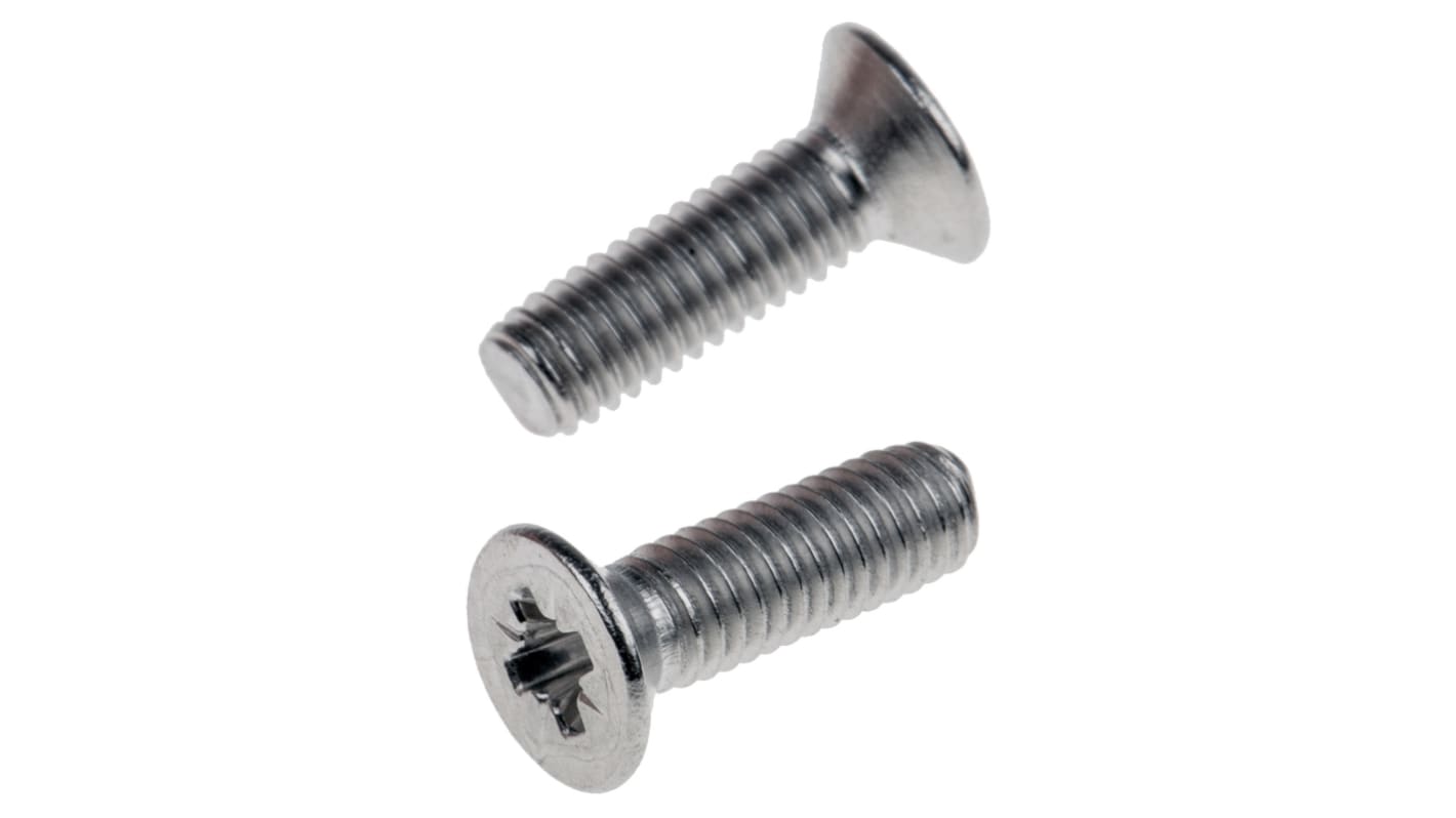 Vis à tête Fraisée Pozidriv, Acier inoxydable, M3, 10.0mm
