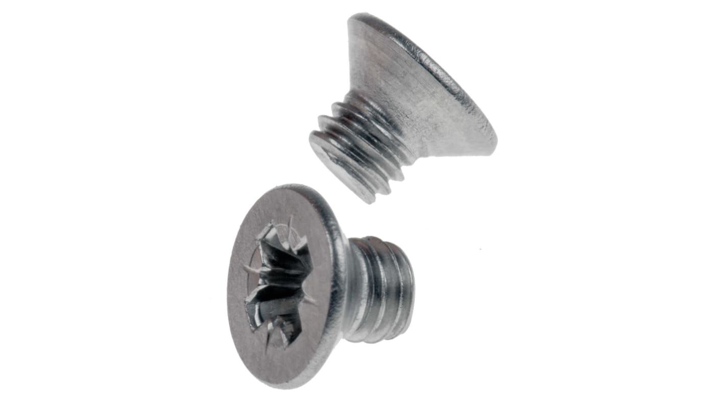 Śruby maszynowe M4 łeb z łbem stożkowym Stal nierdzewna długość 5.0mm skok 0.70mm
