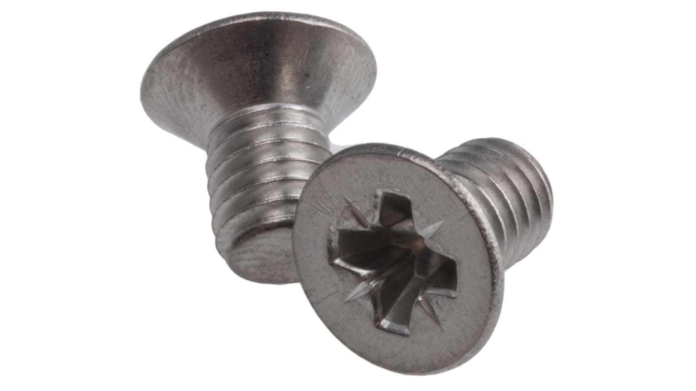 Śruby maszynowe M5 łeb z łbem stożkowym Stal nierdzewna długość 8.0mm skok 0.80mm