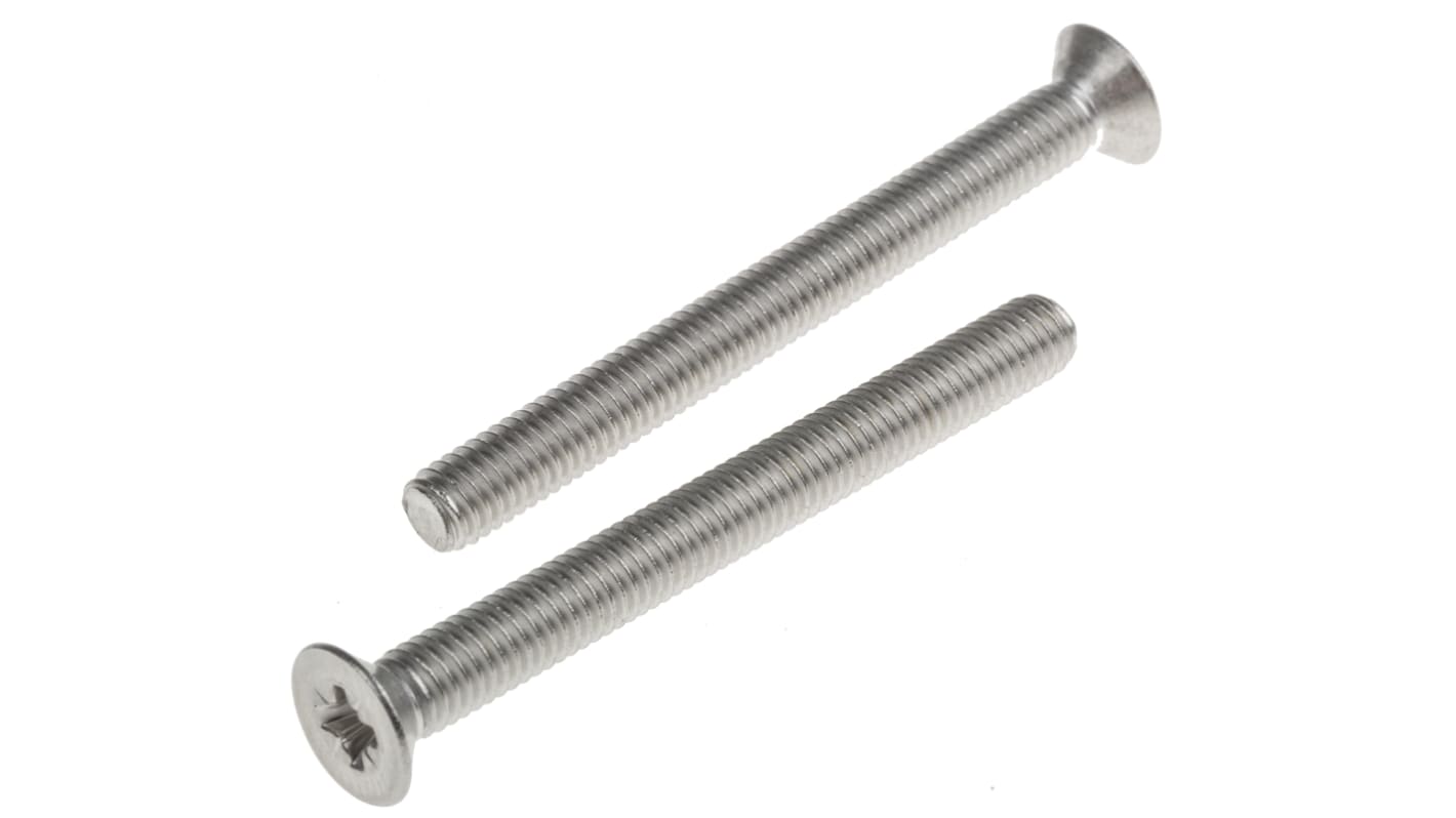 Śruby maszynowe M5 łeb z łbem stożkowym Stal nierdzewna długość 50.0mm skok 0.80mm
