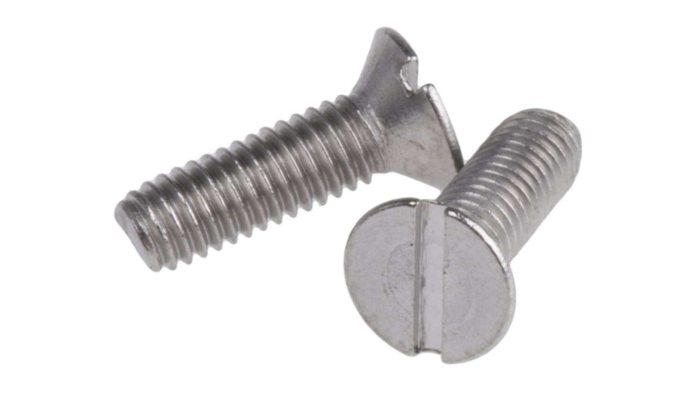 Śruby maszynowe M3 łeb z łbem stożkowym Stal nierdzewna długość 10.0mm skok 0.50mm