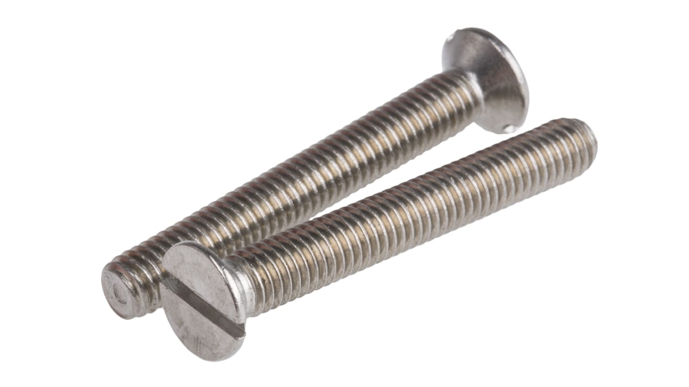 Śruba maszynowa M6 łeb z łbem stożkowym Stal nierdzewna długość 45.0mm skok 1.0mm