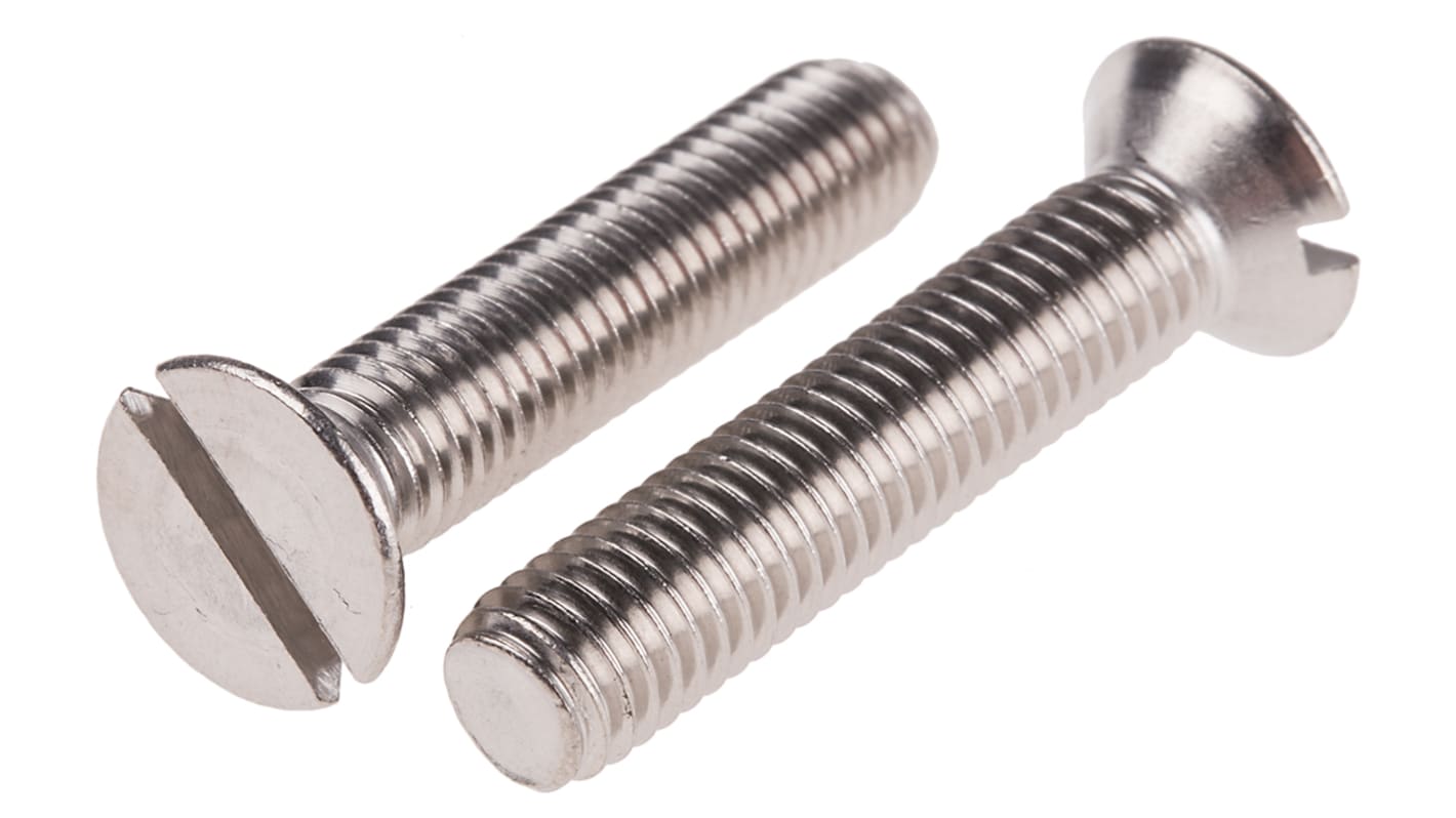Śruby maszynowe M8 łeb z łbem stożkowym Stal nierdzewna długość 40.0mm skok 1.25mm