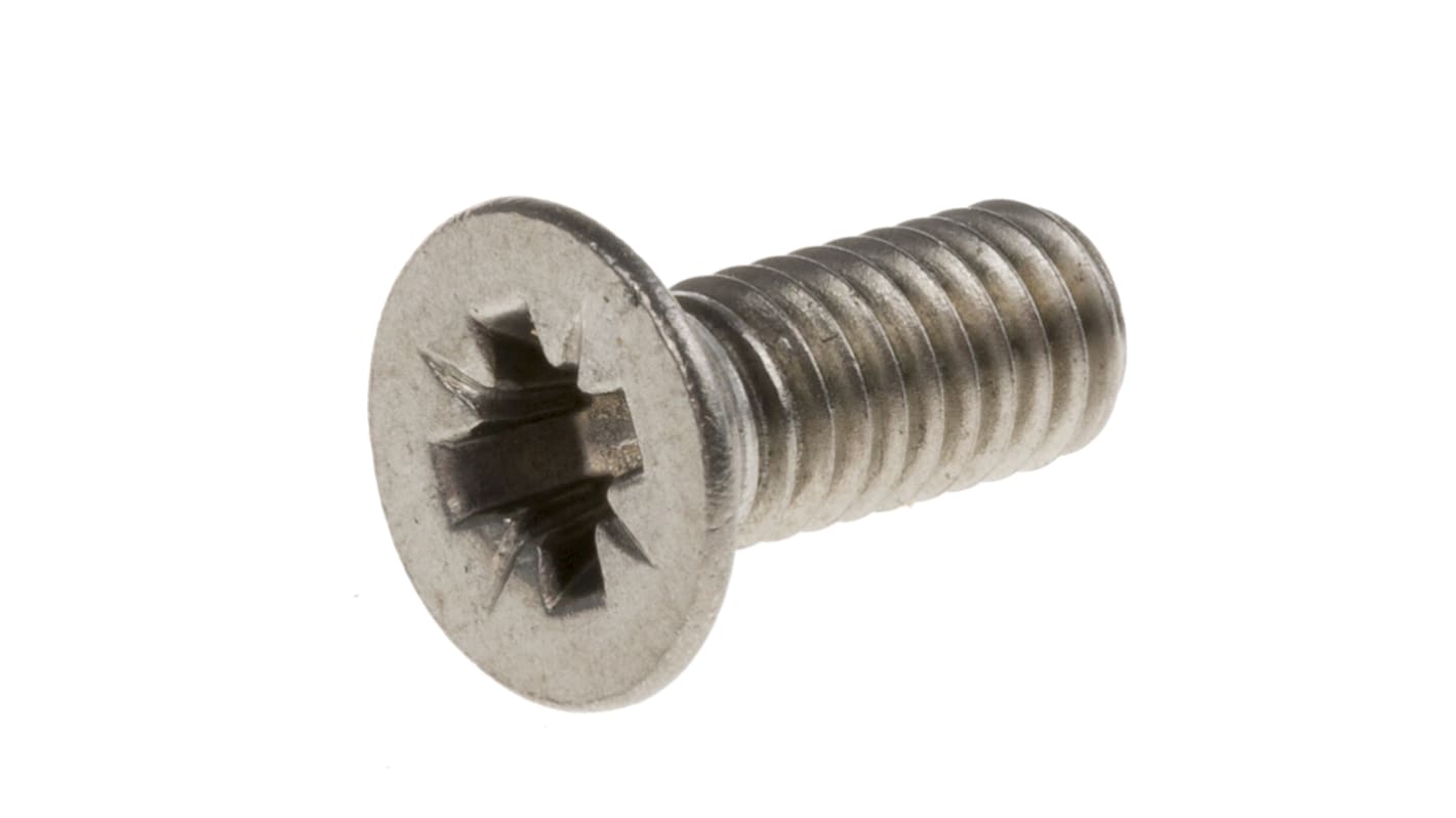 Śruby maszynowe M4 łeb z łbem stożkowym Stal nierdzewna długość 10.0mm skok 0.70mm