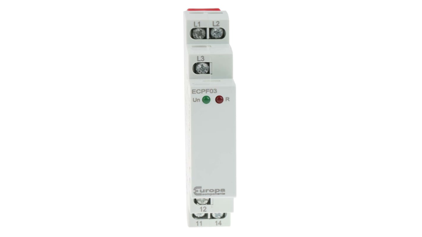 Relpol Phase, Voltage Monitoring Relay, 3 Phase, SPDT, Maximum of 552 V, DIN Rail