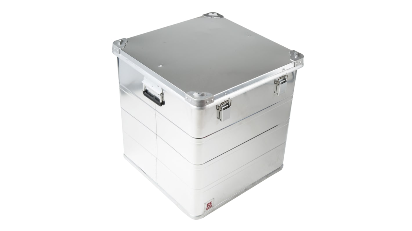RS PRO 铝航空箱, , 防水, 外部600 x 580 x 585mm, 内部580 x 550 x 550mm, 带锁, 铝