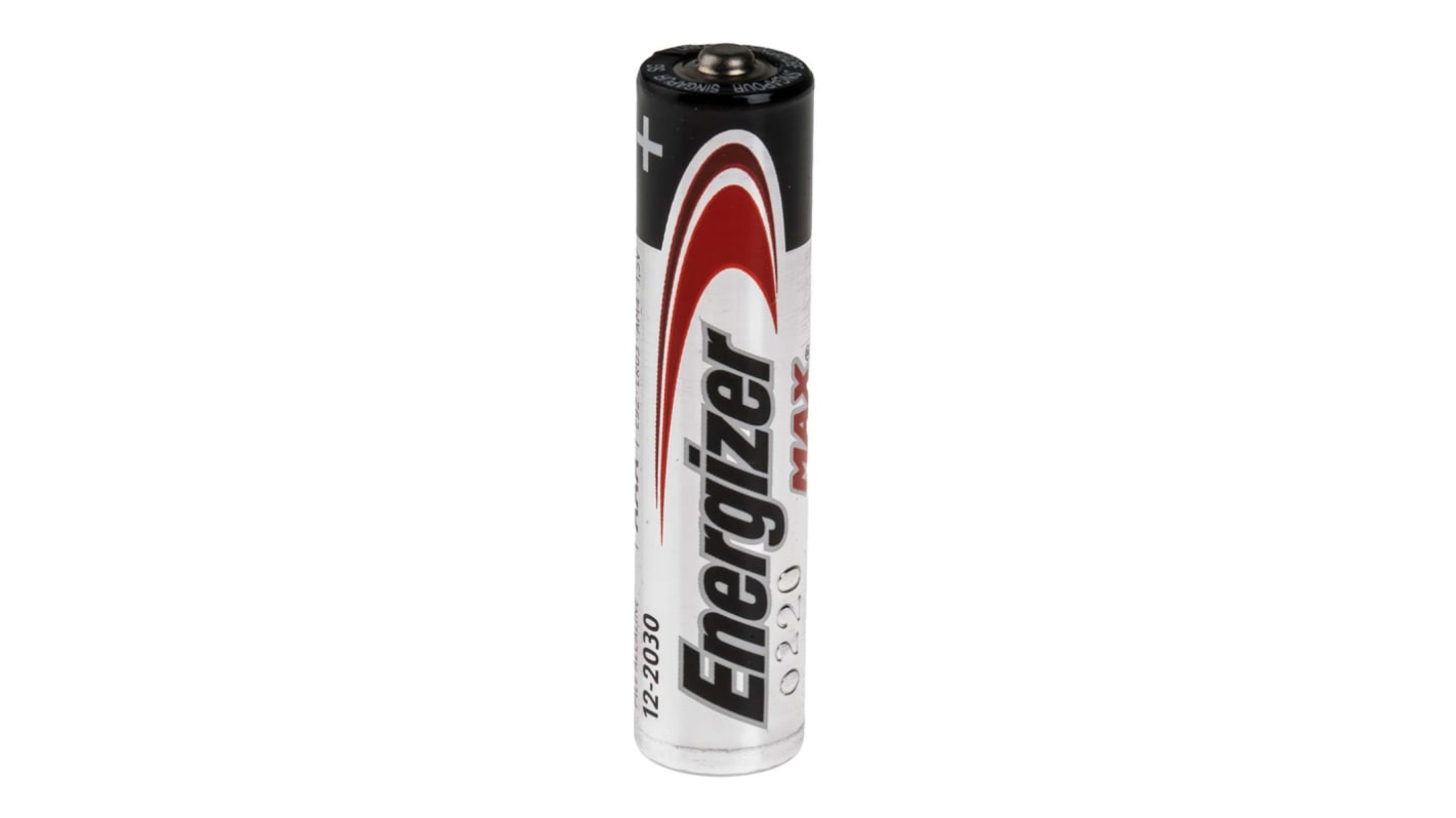 Energizer MAX Alkaline, Zinc Manganese Dioxide AAA Batteries 1.5V