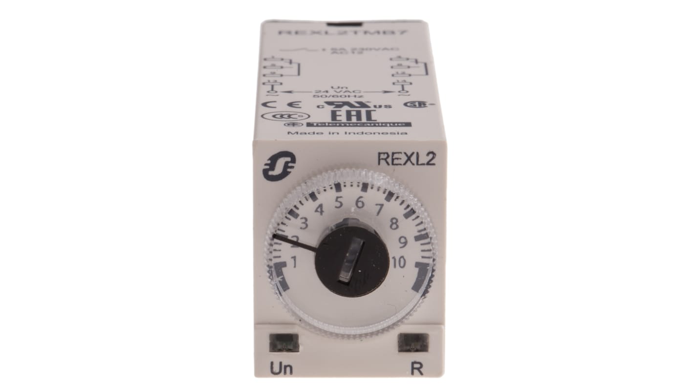 Schneider Electric Harmony Time Series Plug In Timer Relay, 24V ac, 2-Contact, 0.1 s → 100h