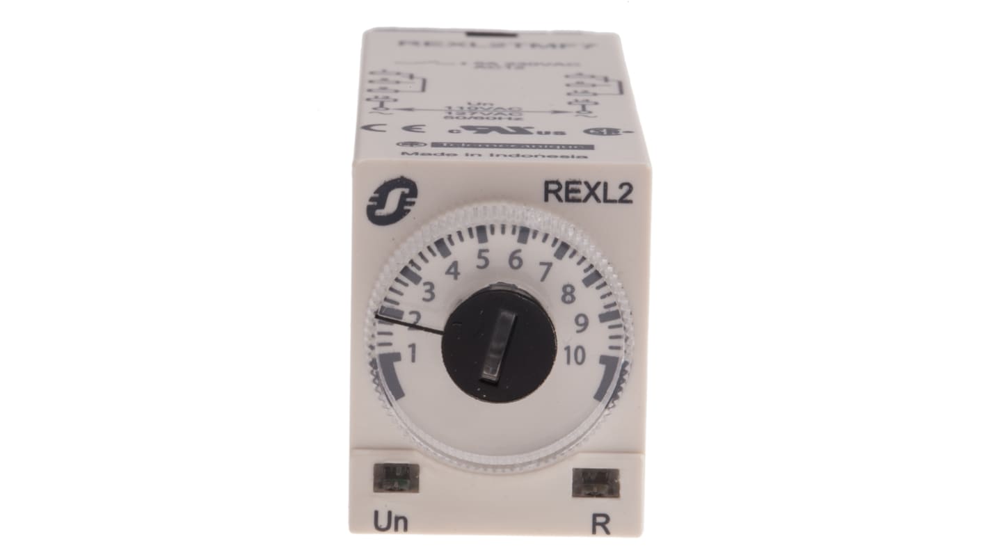 Schneider Electric Harmony Time Series Plug In Timer Relay, 110V ac, 2-Contact, 0.1 s → 100h