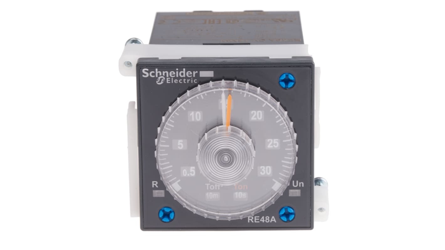 Schneider Electric Harmony Time Series Panel Mount Timer Relay, 24 → 240V ac/dc, 2-Contact, 0.02 s →